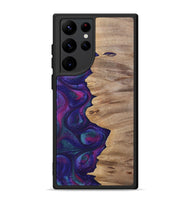 Galaxy S22 Ultra Wood+Resin Phone Case - Lucille (Purple, 700089)