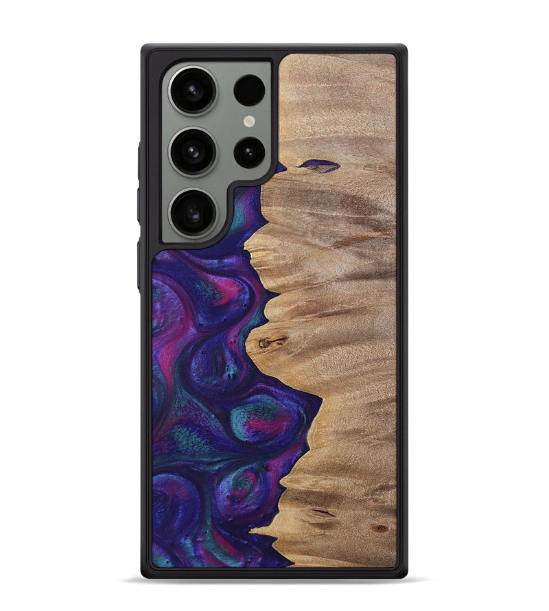 Galaxy S24 Ultra Wood+Resin Phone Case - Lucille (Purple, 700089)