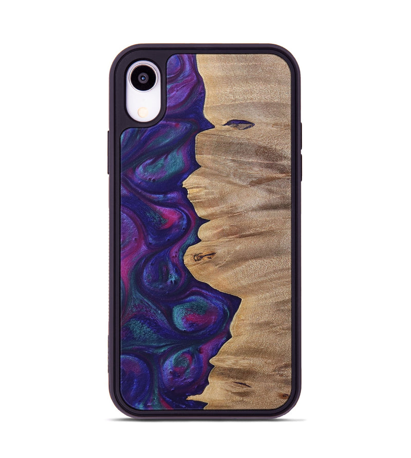 iPhone Xr Wood+Resin Phone Case - Lucille (Purple, 700089)