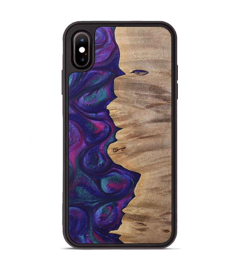 iPhone Xs Max Wood+Resin Phone Case - Lucille (Purple, 700089)