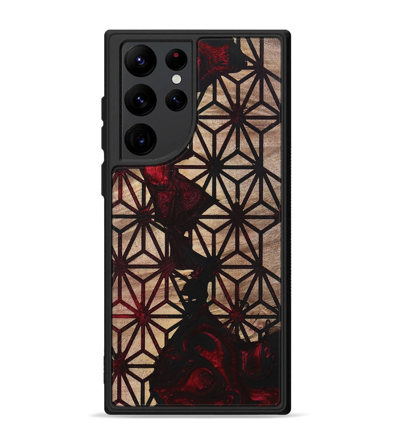 Galaxy S22 Ultra Wood+Resin Phone Case - Daphne (Pattern, 700091)