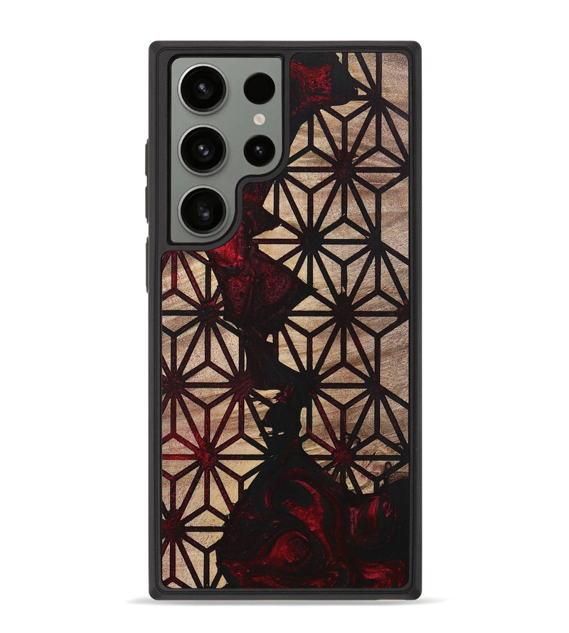 Galaxy S23 Ultra Wood+Resin Phone Case - Daphne (Pattern, 700091)