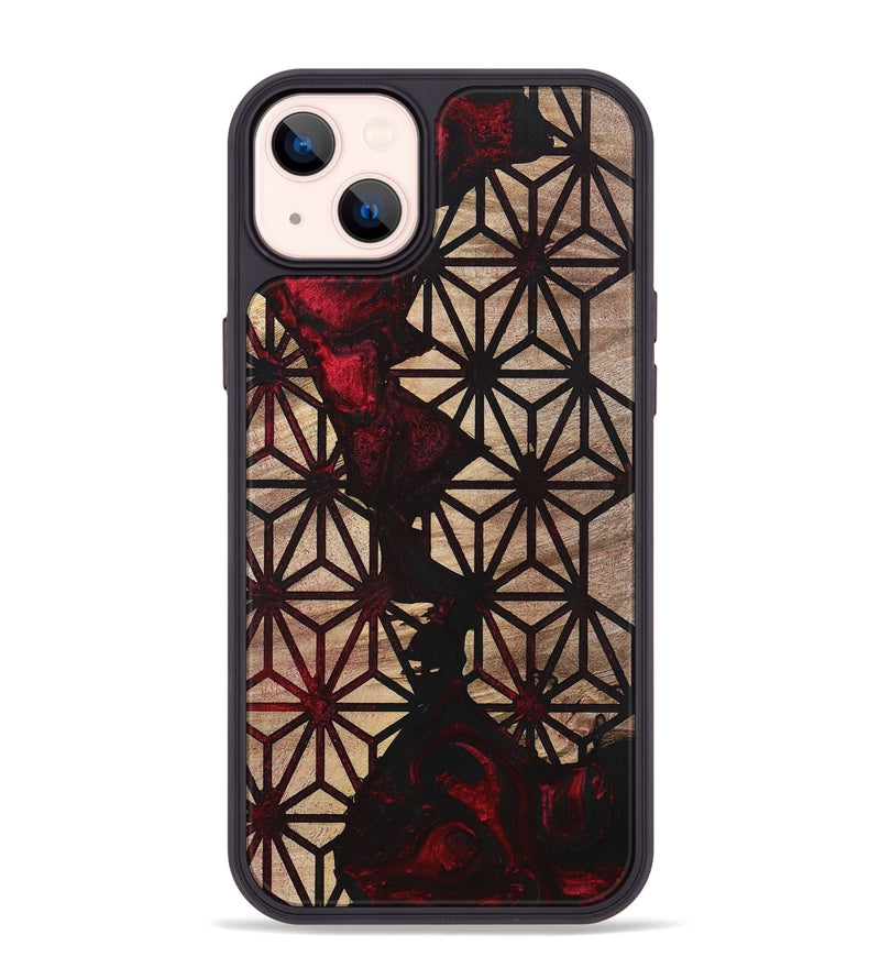iPhone 14 Plus Wood+Resin Phone Case - Daphne (Pattern, 700091)