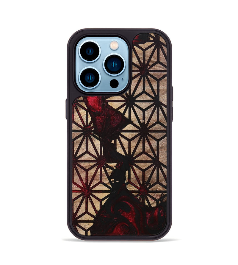 iPhone 14 Pro Wood+Resin Phone Case - Daphne (Pattern, 700091)