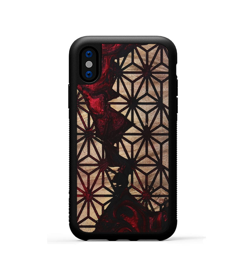 iPhone Xs Wood+Resin Phone Case - Daphne (Pattern, 700091)