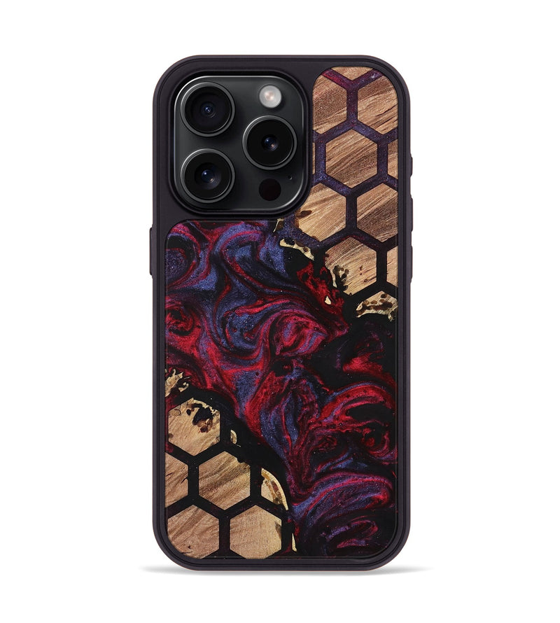 iPhone 15 Pro Wood+Resin Phone Case - Julio (Pattern, 700092)