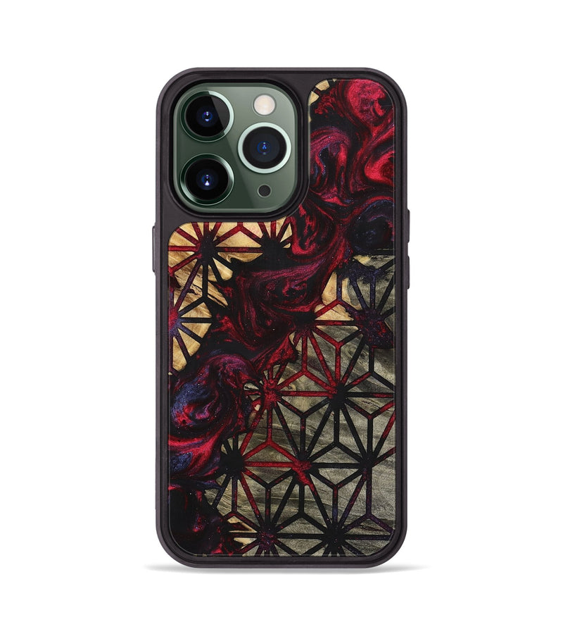 iPhone 13 Pro Wood+Resin Phone Case - Zoe (Pattern, 700093)