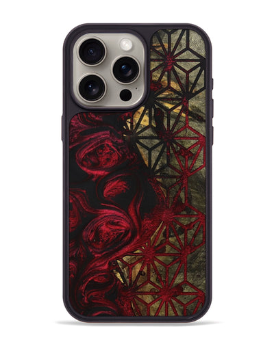 iPhone 15 Pro Max Wood+Resin Phone Case - Noel (Pattern, 700098)