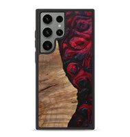 Galaxy S23 Ultra Wood+Resin Phone Case - Audra (Red, 700102)
