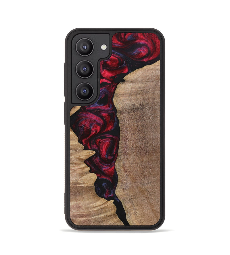 Galaxy S23 Wood+Resin Phone Case - Craig (Red, 700103)