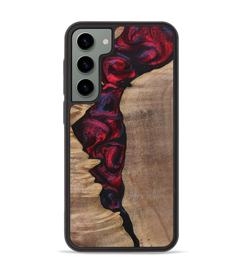Galaxy S23 Plus Wood+Resin Phone Case - Craig (Red, 700103)