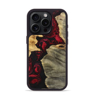 iPhone 15 Pro Wood+Resin Phone Case - Brianne (Red, 700106)