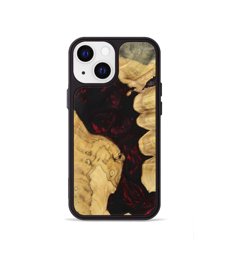 iPhone 13 mini Wood+Resin Phone Case - Seth (Red, 700107)