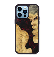 iPhone 14 Pro Max Wood+Resin Phone Case - Seth (Red, 700107)