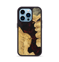iPhone 14 Pro Wood+Resin Phone Case - Seth (Red, 700107)