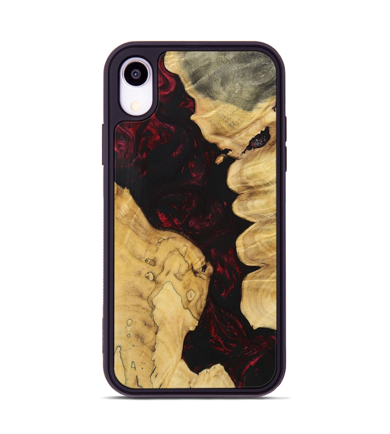 iPhone Xr Wood+Resin Phone Case - Seth (Red, 700107)