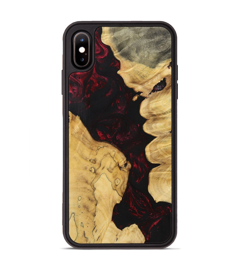 iPhone Xs Max Wood+Resin Phone Case - Seth (Red, 700107)