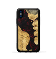 iPhone Xs Wood+Resin Phone Case - Seth (Red, 700107)