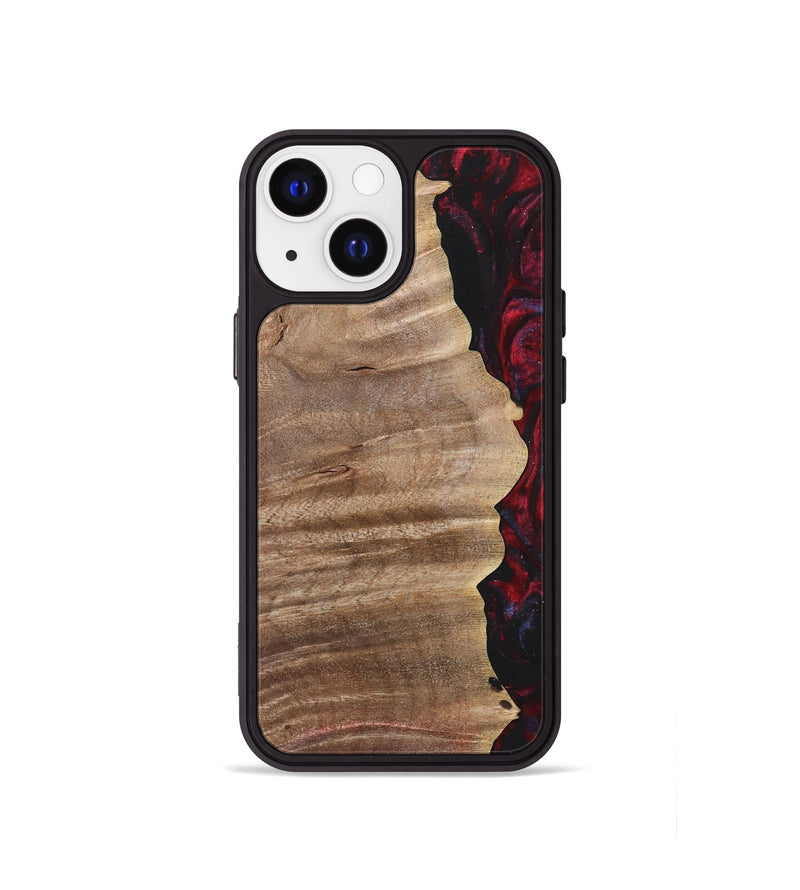 iPhone 13 mini Wood+Resin Phone Case - Greyson (Red, 700114)