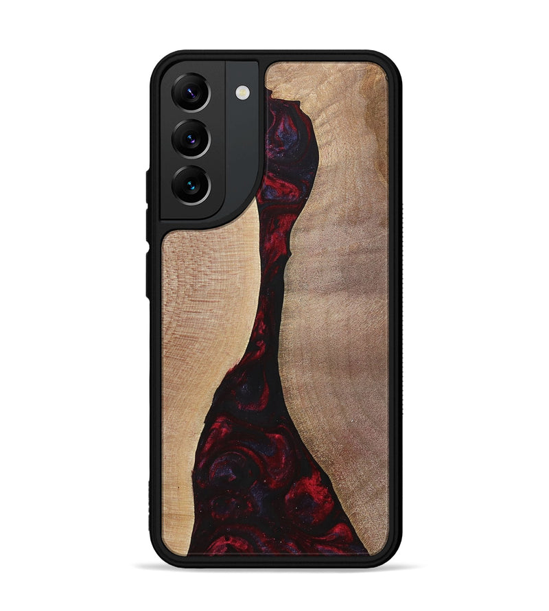 Galaxy S22 Plus Wood+Resin Phone Case - Vera (Red, 700115)