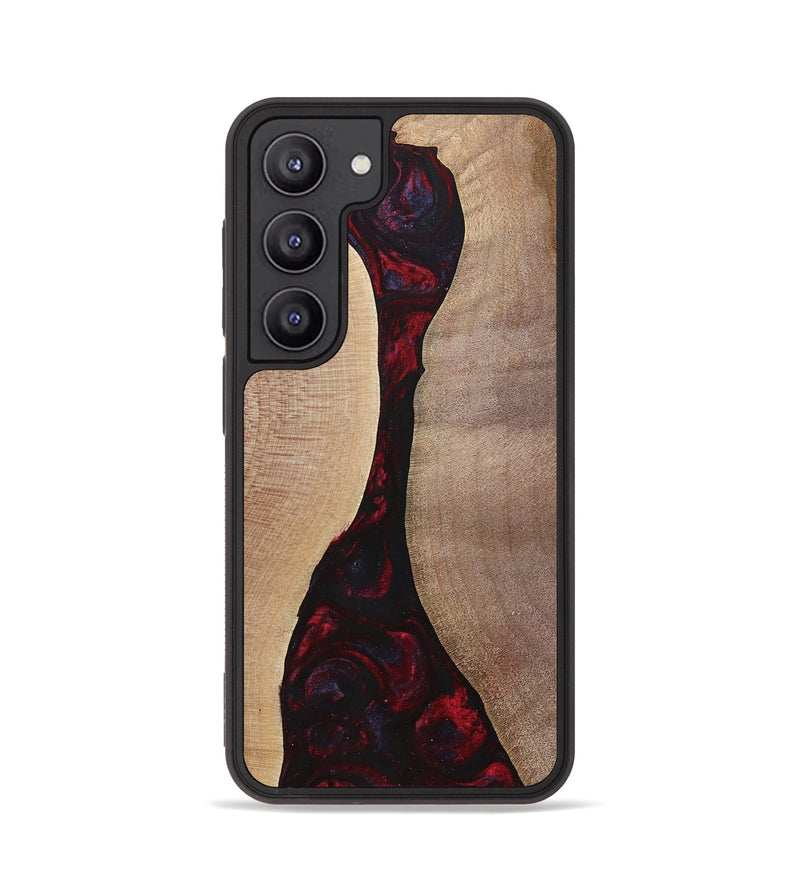 Galaxy S23 Wood+Resin Phone Case - Vera (Red, 700115)