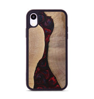 iPhone Xr Wood+Resin Phone Case - Vera (Red, 700115)
