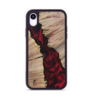 iPhone Xr Wood+Resin Phone Case - Jazmin (Red, 700122)