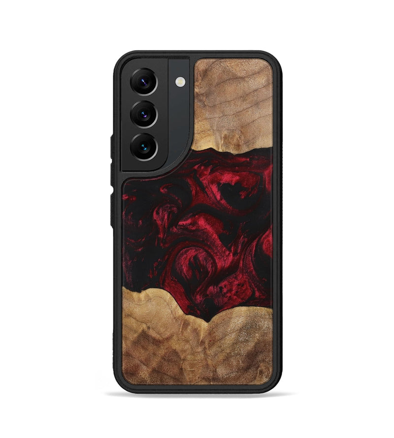 Galaxy S22 Wood+Resin Phone Case - Shelly (Red, 700123)