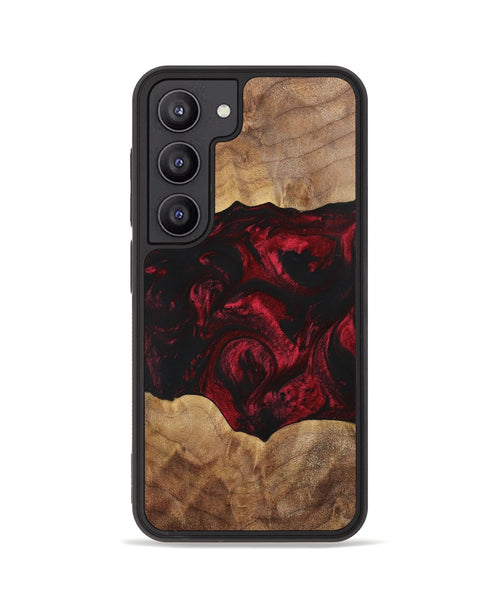 Galaxy S23 Wood+Resin Phone Case - Shelly (Red, 700123)