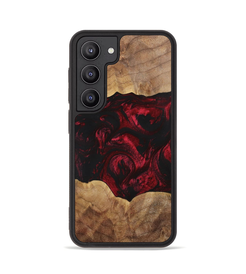 Galaxy S23 Wood+Resin Phone Case - Shelly (Red, 700123)