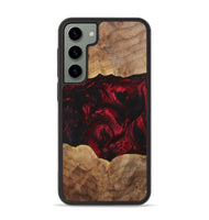 Galaxy S23 Plus Wood+Resin Phone Case - Shelly (Red, 700123)