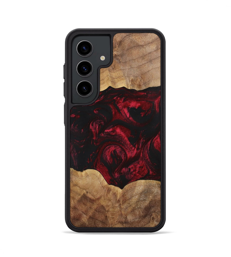 Galaxy S24 Wood+Resin Phone Case - Shelly (Red, 700123)