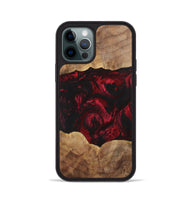 iPhone 12 Pro Wood+Resin Phone Case - Shelly (Red, 700123)