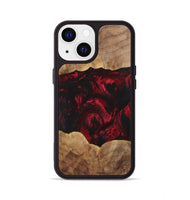 iPhone 13 Wood+Resin Phone Case - Shelly (Red, 700123)