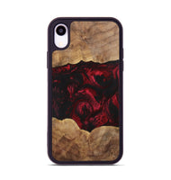 iPhone Xr Wood+Resin Phone Case - Shelly (Red, 700123)