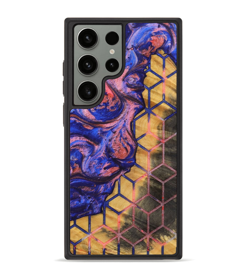 Galaxy S23 Ultra Wood+Resin Phone Case - Pam (Pattern, 700136)