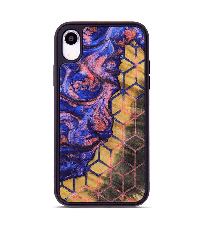 iPhone Xr Wood+Resin Phone Case - Pam (Pattern, 700136)