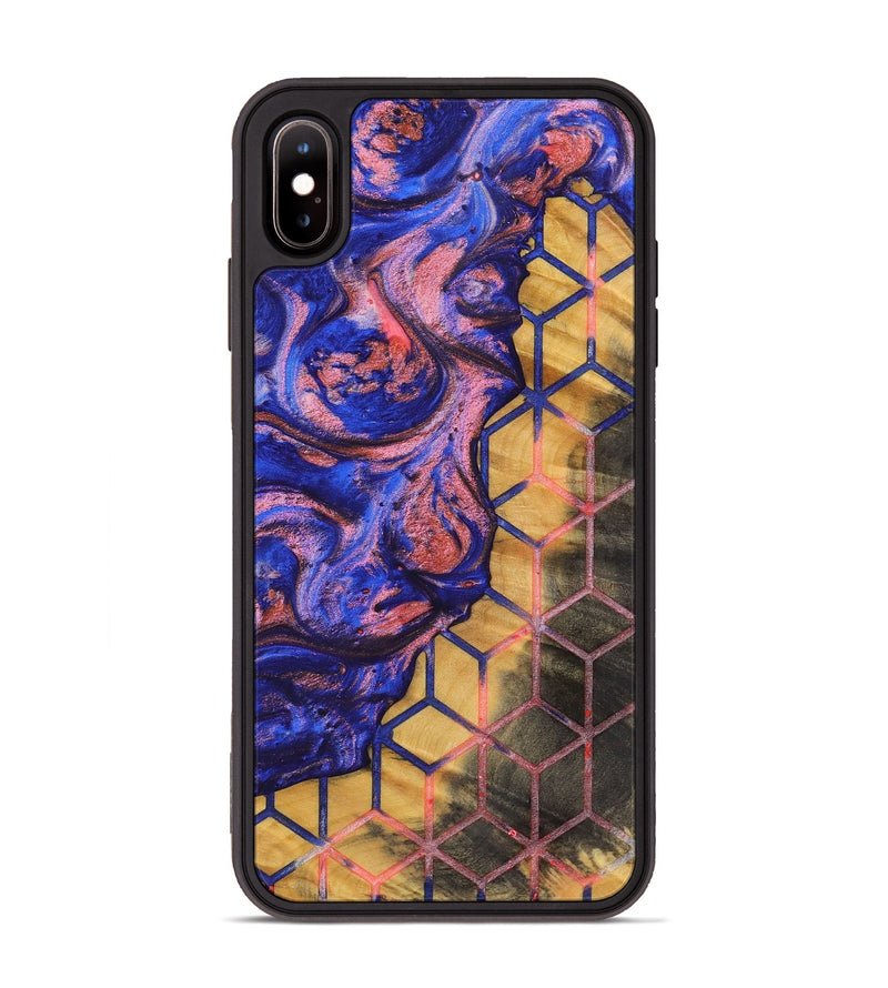 iPhone Xs Max Wood+Resin Phone Case - Pam (Pattern, 700136)