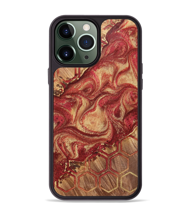 iPhone 13 Pro Max Wood+Resin Phone Case - Giovanni (Pattern, 700139)