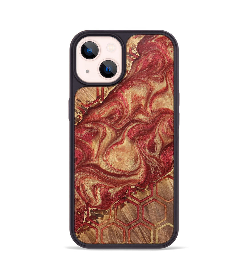iPhone 14 Wood+Resin Phone Case - Giovanni (Pattern, 700139)