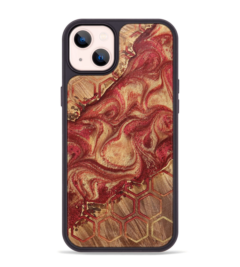 iPhone 14 Plus Wood+Resin Phone Case - Giovanni (Pattern, 700139)