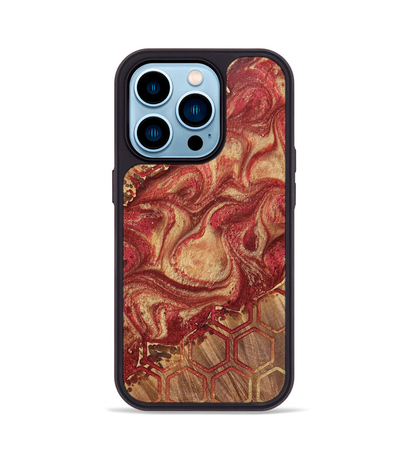 iPhone 14 Pro Wood+Resin Phone Case - Giovanni (Pattern, 700139)