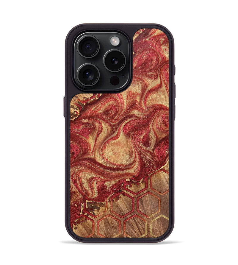 iPhone 15 Pro Wood+Resin Phone Case - Giovanni (Pattern, 700139)