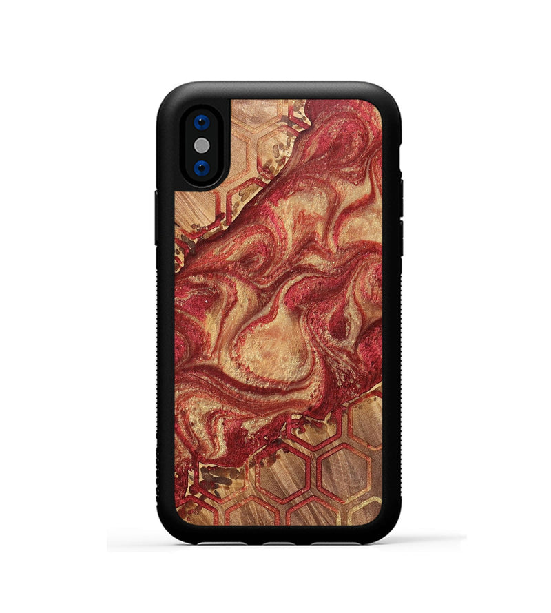 iPhone Xs Wood+Resin Phone Case - Giovanni (Pattern, 700139)