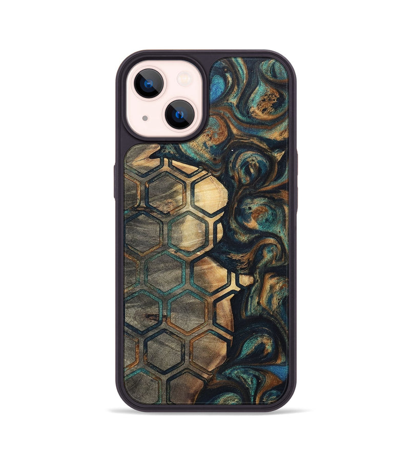 iPhone 14 Wood+Resin Phone Case - Kyle (Pattern, 700140)