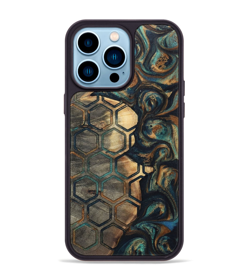 iPhone 14 Pro Max Wood+Resin Phone Case - Kyle (Pattern, 700140)