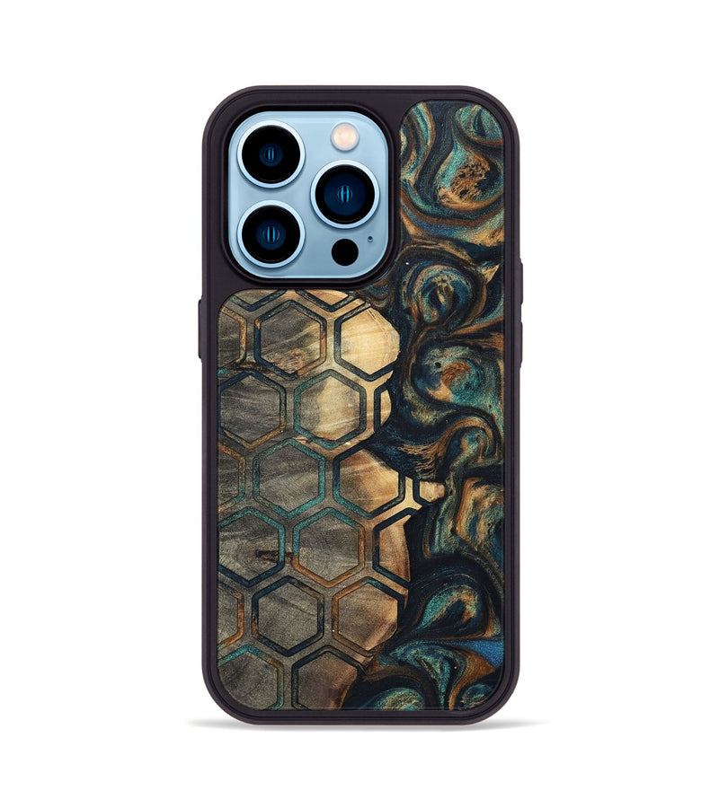 iPhone 14 Pro Wood+Resin Phone Case - Kyle (Pattern, 700140)