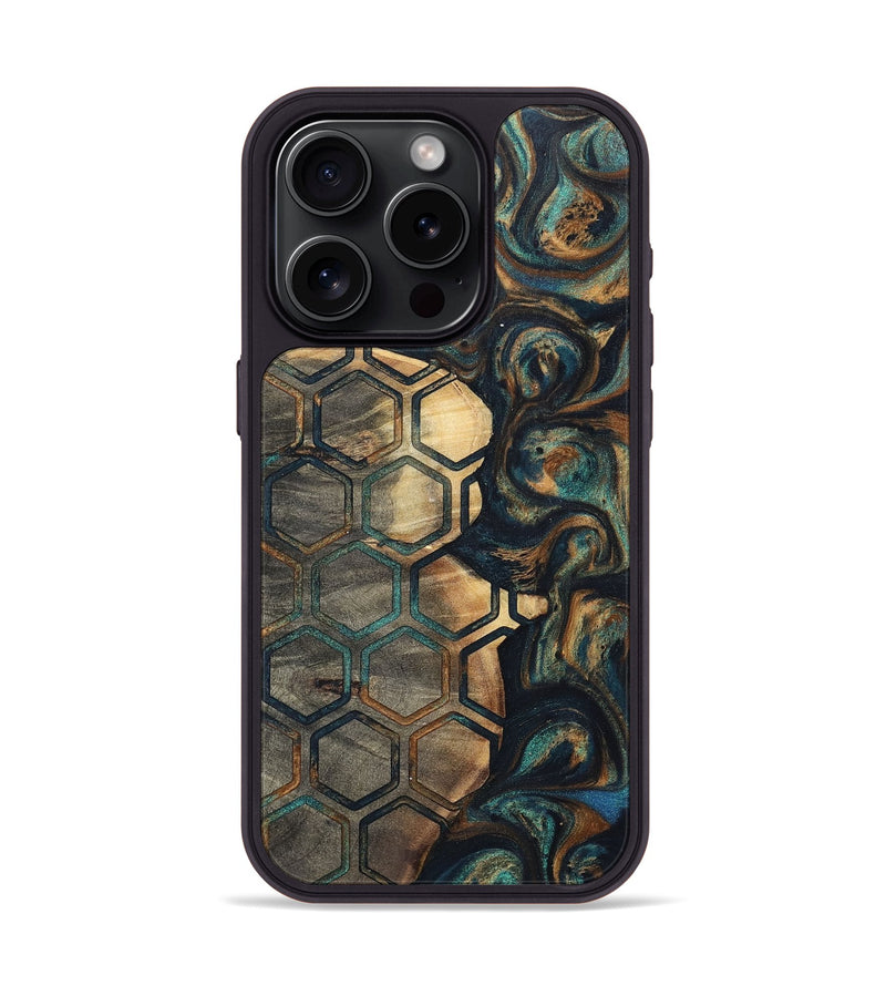 iPhone 15 Pro Wood+Resin Phone Case - Kyle (Pattern, 700140)