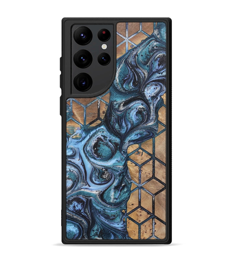 Galaxy S22 Ultra Wood+Resin Phone Case - Sonja (Pattern, 700142)