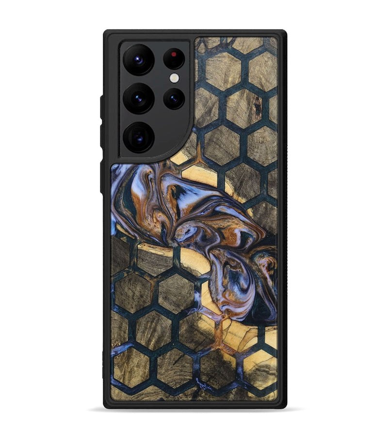 Galaxy S22 Ultra Wood+Resin Phone Case - Valeria (Pattern, 700144)